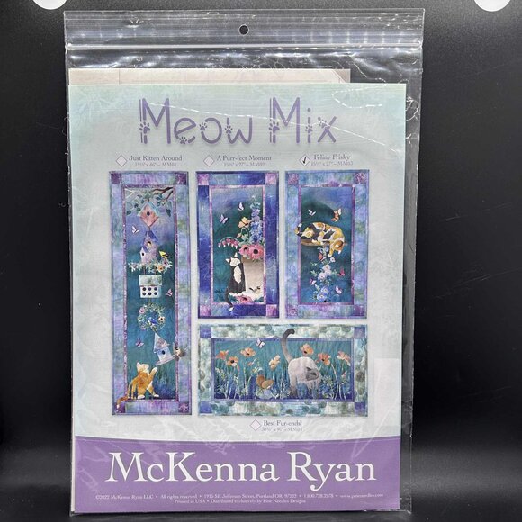 McKenna Ryan Meow Mix “Feline Frisky” Applique Quilt Sewing Pattern Uncut FF - Picture 2 of 6